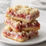 Delicious Strawberry Shortcake Bars with vanilla glaze